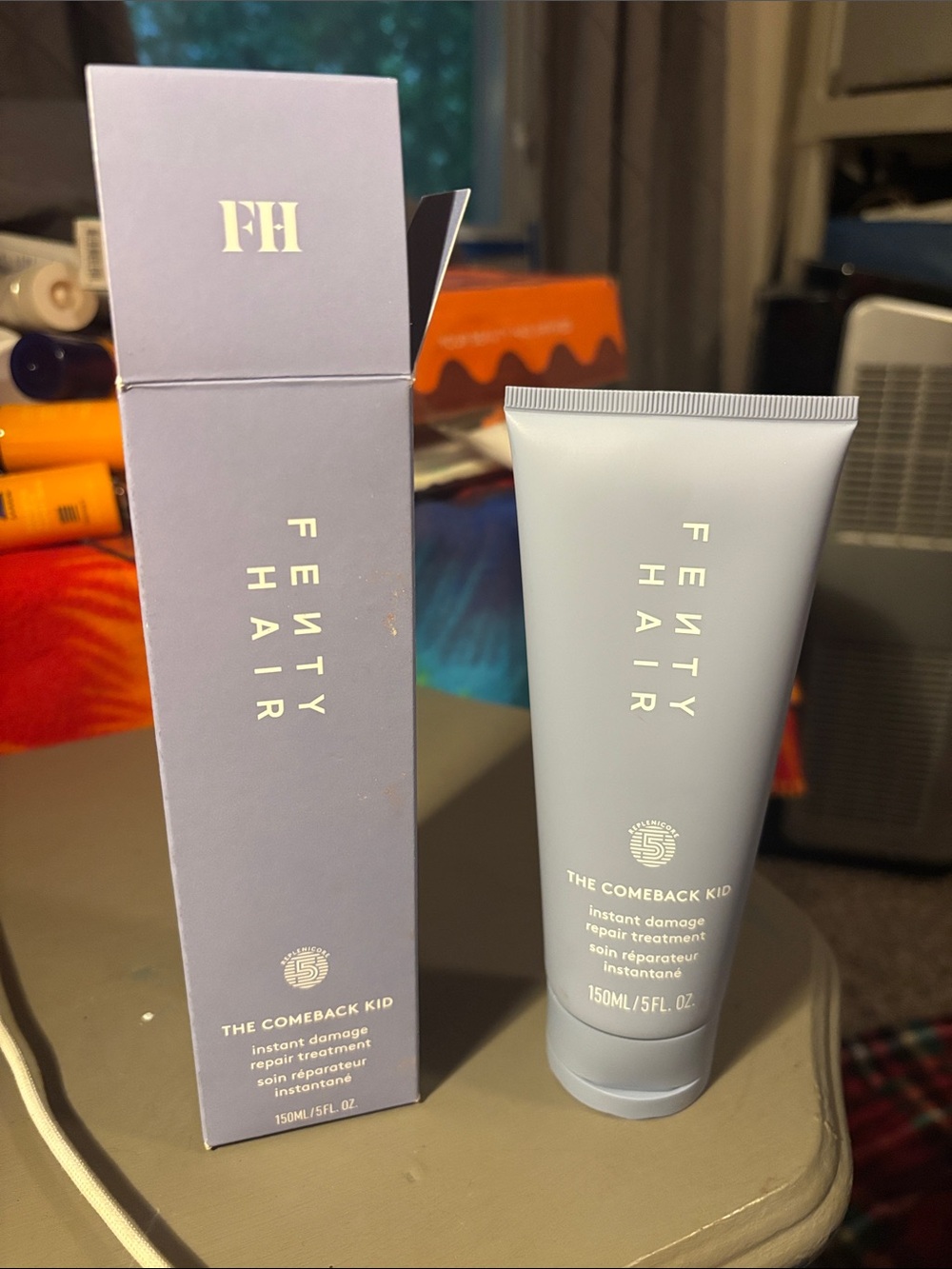 Fenty Beauty The Comeback Kid Repair Treatment in Lavender Blue Packaging